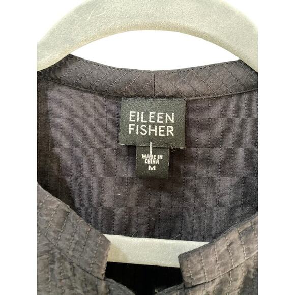 Eileen Fisher Textured Button-Up silk Casual Jacket Size Medium - Picture 2 of 6